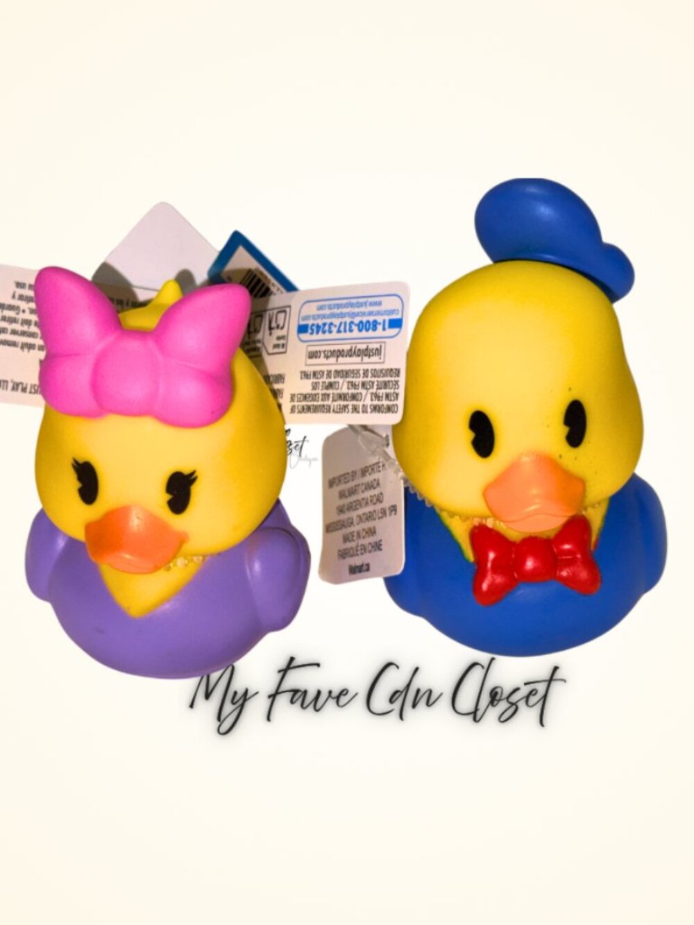 NEW Disney Duckalooz Donald & Daisey Rubber Ducks